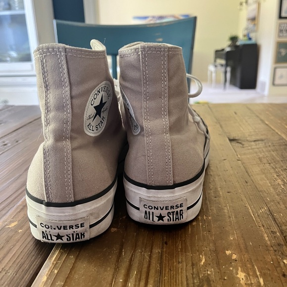 Converse Women's High-Top Platform Sneakers - Tan - Picture 4 of 7